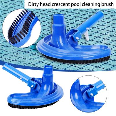 Pool-Wasser-Reinigungsausrüstung, halbmondförmige Pool-Reinigungsbürste mit Schmutzkopf