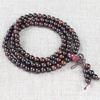 Golden Sandalwood Buddhist Prayer Beads Bracelet - 108 Beads, Wooden Wenwan Ornaments for Men, Women, Couples