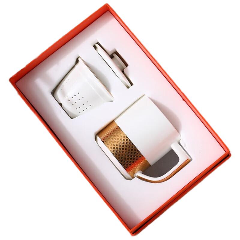 Tang Hui Bone China Executive Tea Cup with Infuser and Lid