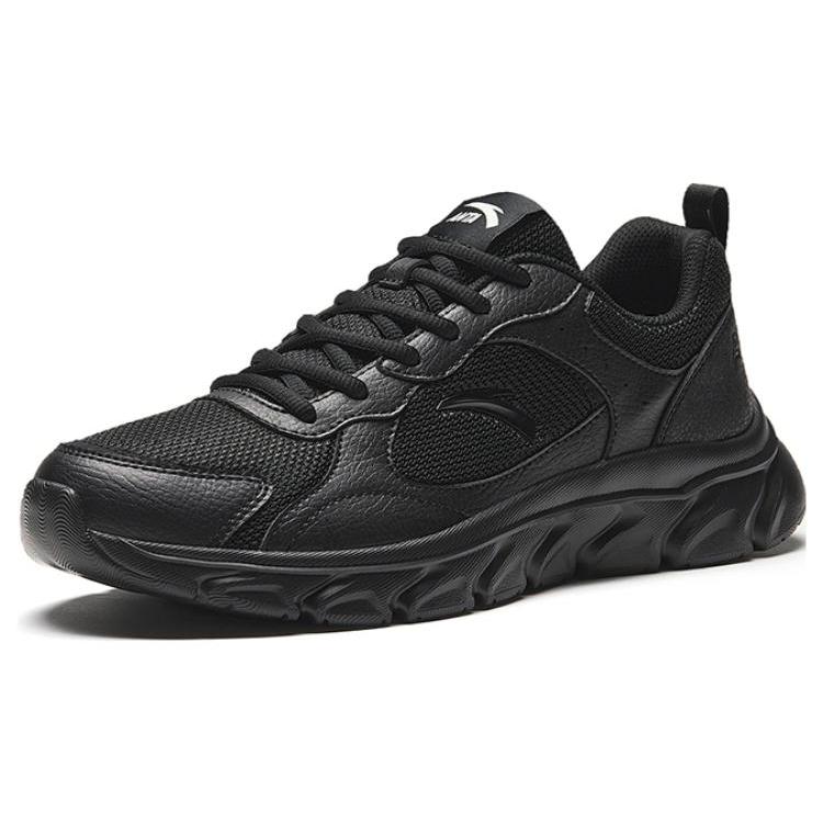 Anta Slip Resistant Abrasion Resistant Low top Running Shoes Men's Black 912345580-2