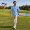 Men T-shirt with Buttons Golf Shirt Short Sleeve Collared T-Shirt Summer Tee