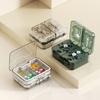 Moisture-proof Double-Layer Pill Box Sealed Pill Organizer Practical Pill Splitter  Office