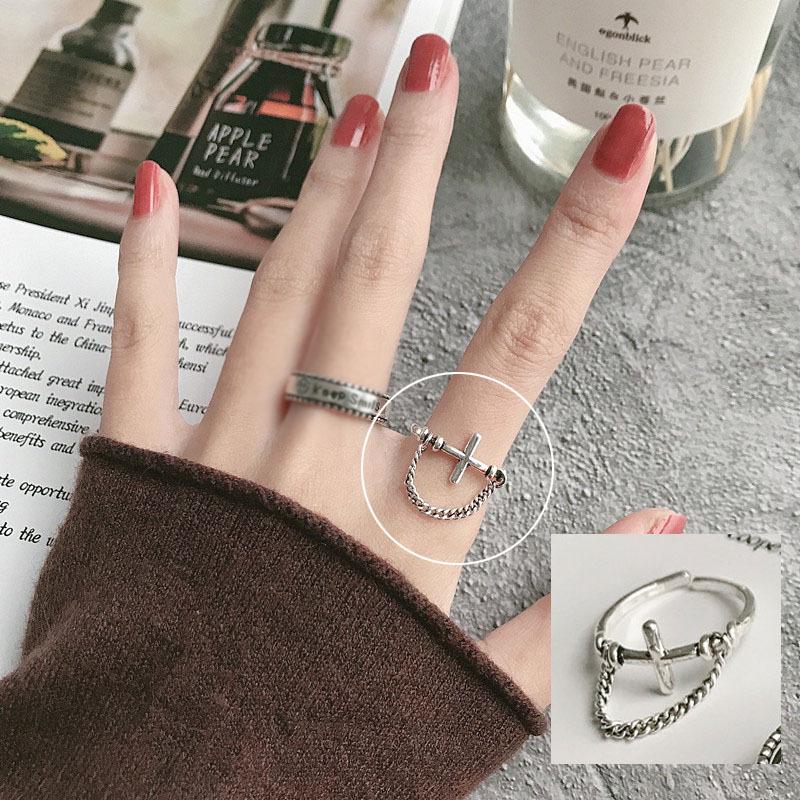 Women's Silver-Plated Retro Korean Style Index Finger Ring