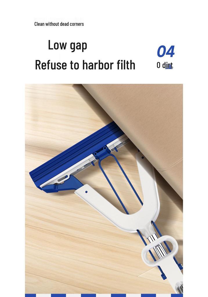 Sponge Mop: Foldable, Hand-Free Cotton Mop for Easy Water Absorption