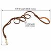 Double Handle Leather Dog Leash Genuine Cowhide Brass Hook Dog Rope  German Shepherd