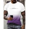3D Printed Originality T-Shirt for Men Letters Printing Contrast Color Pattern T Shirts Summer Casual Short Sleeves Round Neck Tops Sport Loose Tee