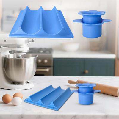 Cake Pop Ausstecher mit Tablett Runde Cake Pop Form 1,75" Hohe Kapazität Doppelkammer-Tablett Leicht zu reinigendes Keksform-Set für Küche Bäckerei