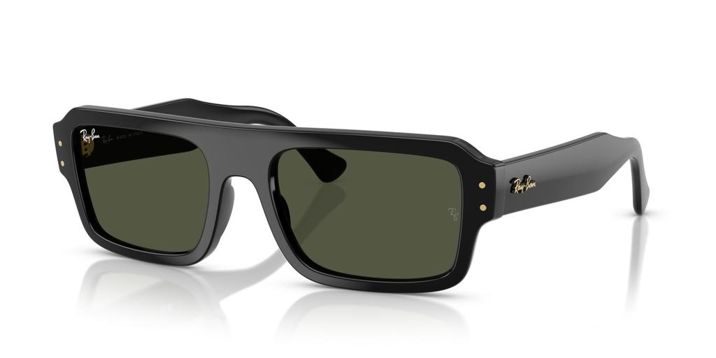 Ray-Ban LUKAS RB4454F 667731 53 Black Green Sunglasses Asian Fit Authentic Japan Import Rectangular Bio-Based Frame