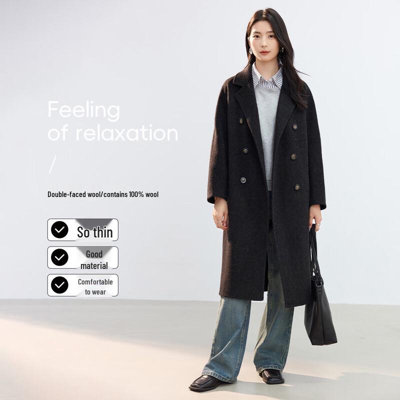 HSTYLE Premium Double-Faced Wool Belted Coat