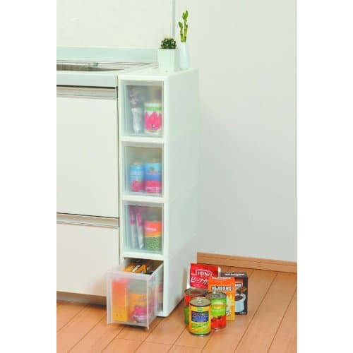 JEJ Astage Slim Stocker, Rise, M4 Tier, 1-Piece Set, White, 1020527