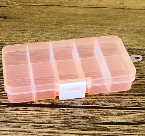 10-15 Grids Plastic Transparent Storage Box Square Adjustable Organizer with Cover for Jewelry Beading Compartment Storage Case