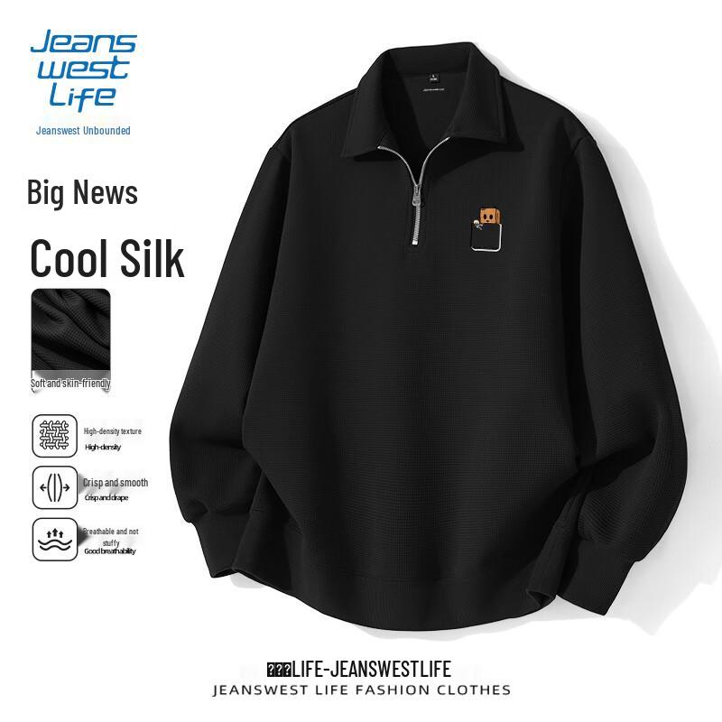 

Jeanswest Men s Half-Zip Polo Sweatshirt 2XL