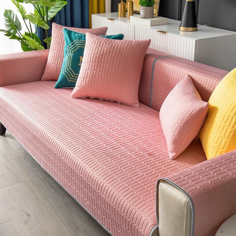 Latex Ice Silk Sofa Cushion Summer Full Cover Cloth Non-Slip Bamboo Mat Cushion Sofa Cover Four Seasons Universal Rattan