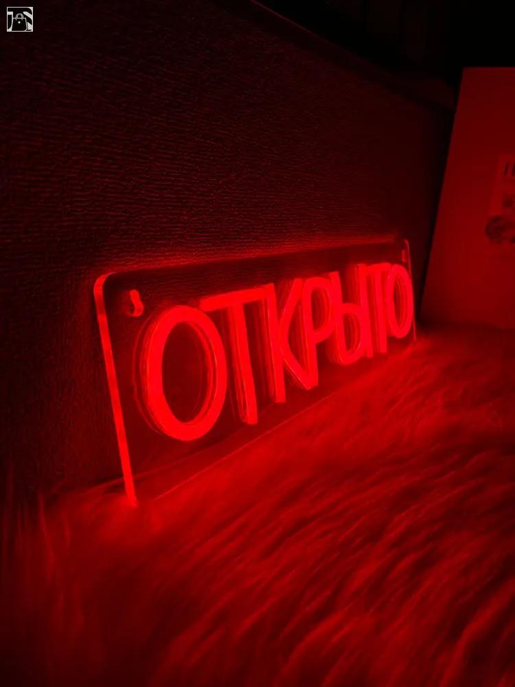 Open-neon signs, LED signs suitable for commercial premises, acrylic lighting, USB powered (Color as shown in the first image)