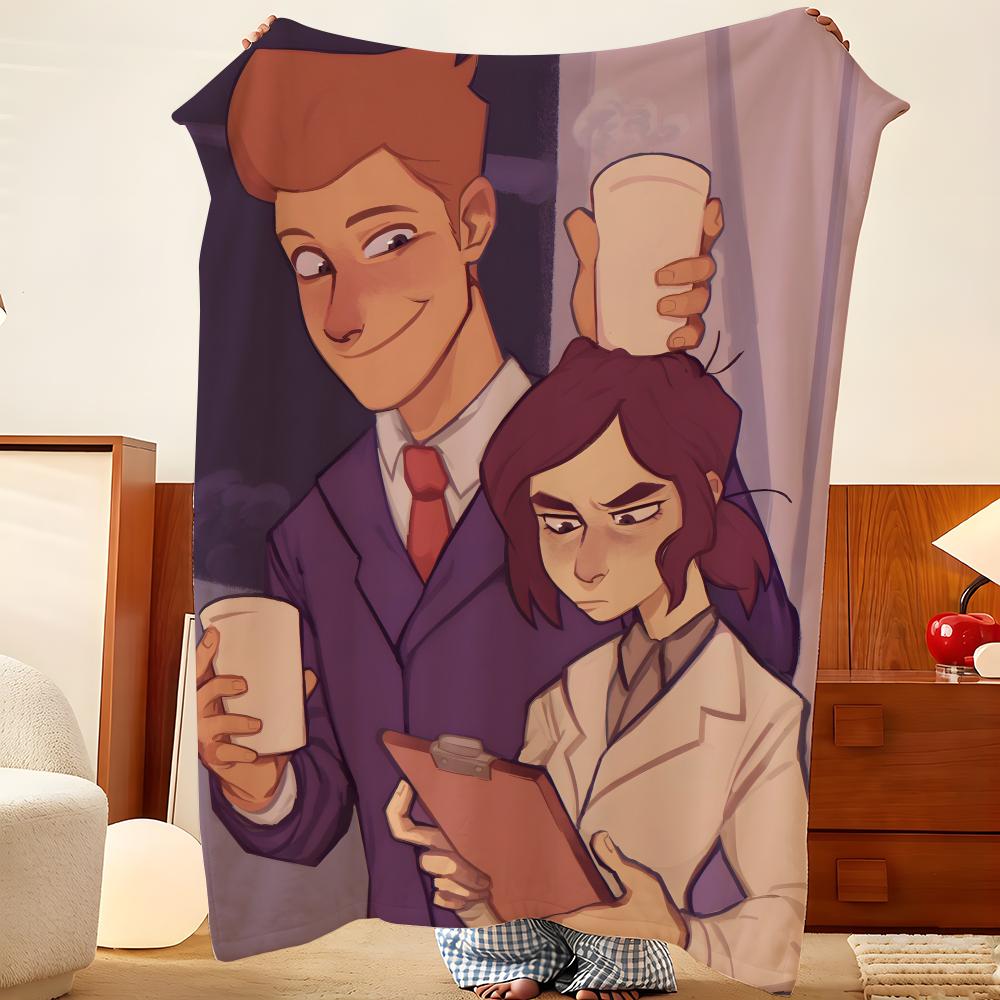 Animation I-Inside J-Job Throw Flannel Throw Blanket, Lightweight Cozy, Durable Washable Cute Cool