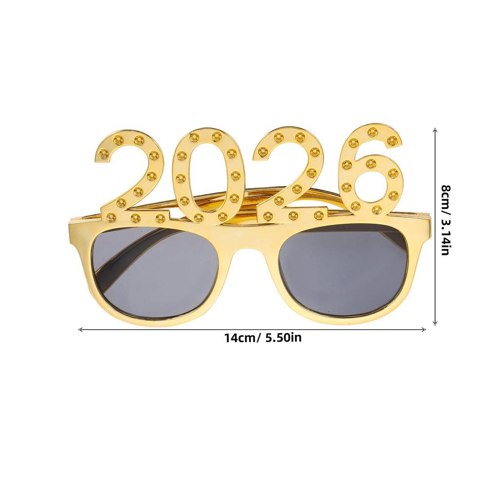 Happy New Year 2026 Rhinestone Glasses Glitter Party Sunglasses Photo Booth Props Graduation Celebration 2026 Glasses