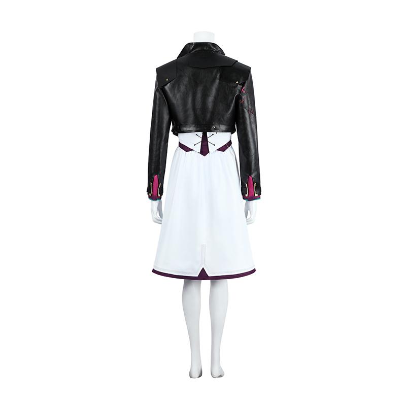 Game Lol Season 2 Jinx Cosplay Costume Jinx Powder Dress White Uniform Game Halloween Carnival Party Women Suit  Skin