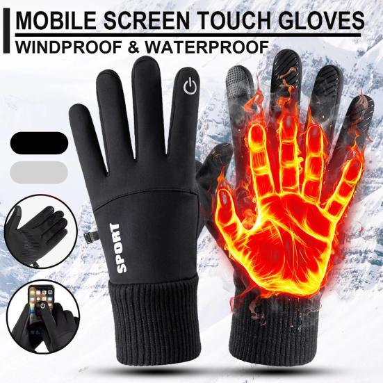 Winter Warm Waterproof Windproof Non-Slip Touch Screen Gloves Outdoor Equipment