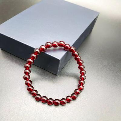 Natuursteen 6mm Rode Granaat Kralen Armbanden Armband voor Mannen Vrouwen Sieraden Meerlaagse Kristallen Armband
