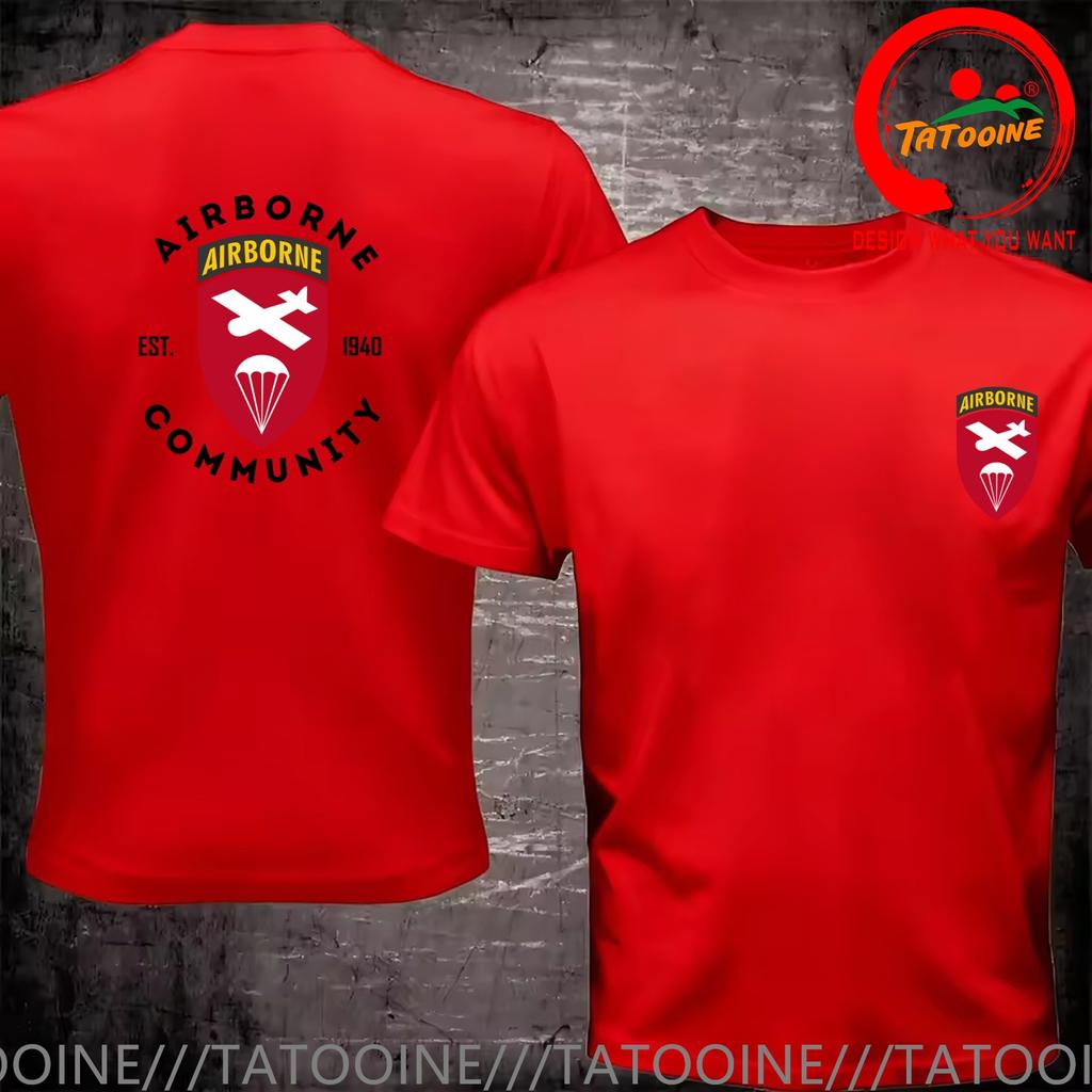 Funny Custom Design Tshirt Unisexs Stylish Clothes Us Army Airborne Community Est 1940 T Shirt Unisex Fashion Trendy Casual Clothing