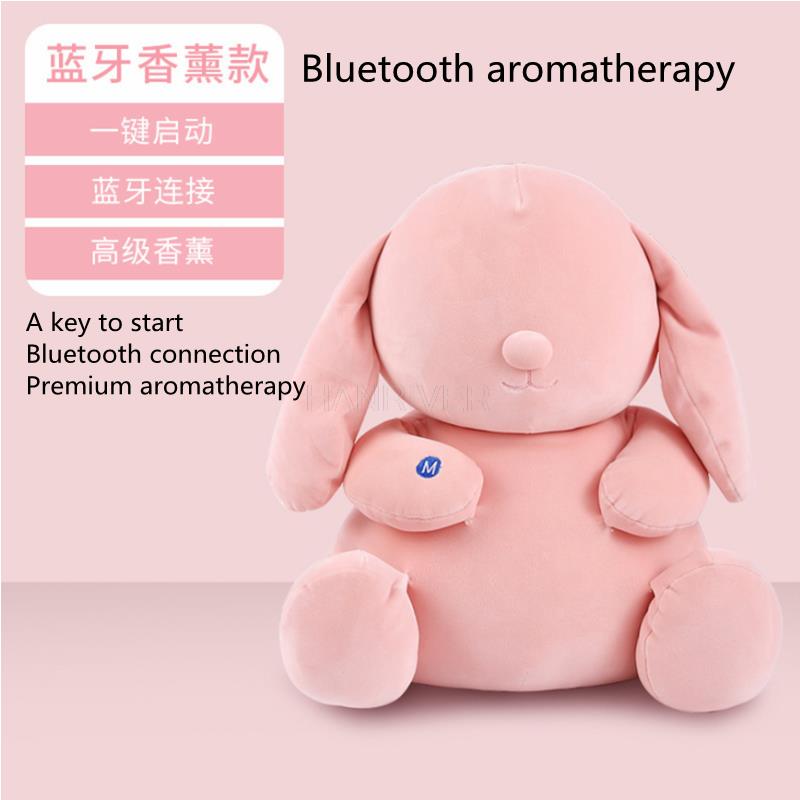 New bluetooth music massage pillow gifts rabbit doll thermostatic hot compress back kneading massage waist pillow