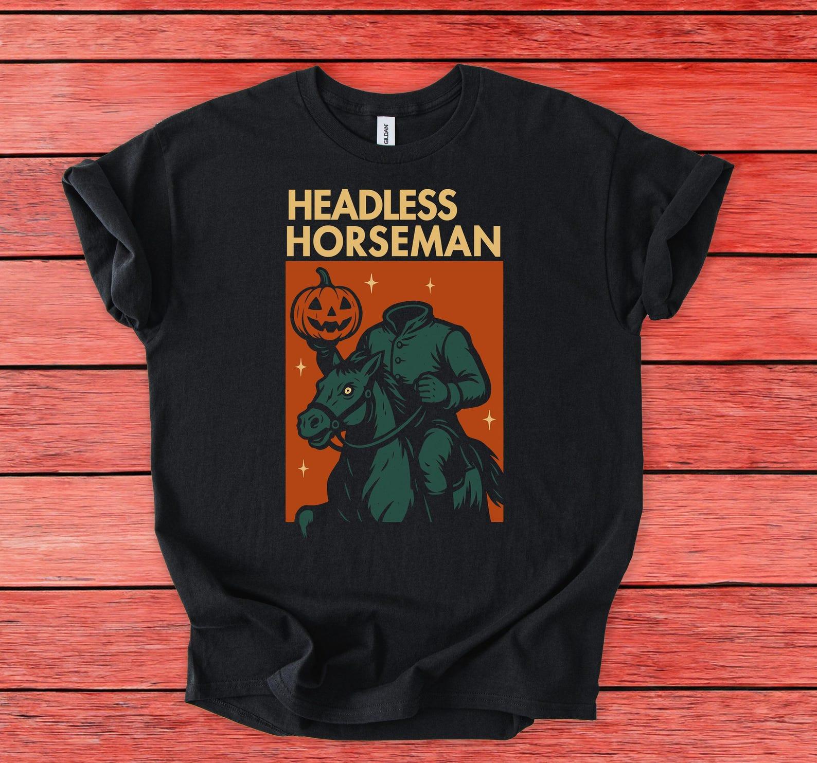Headless Horseman Halloween Shirt | Vintage Sleepy Hollow Tee for Spooky Season S