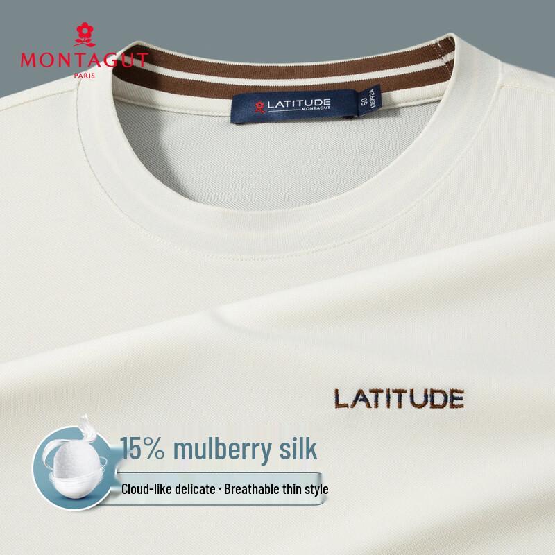 

MONTAGUT Men s Silk Blend Cooling Short Sleeve T-Shirt 56