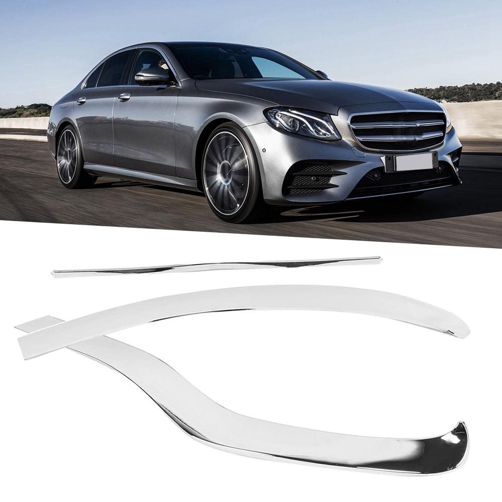 3pcs ABS Chrome Front Bumper Plate Fit For Benz E Class W213 2016 2019 Car Accessories