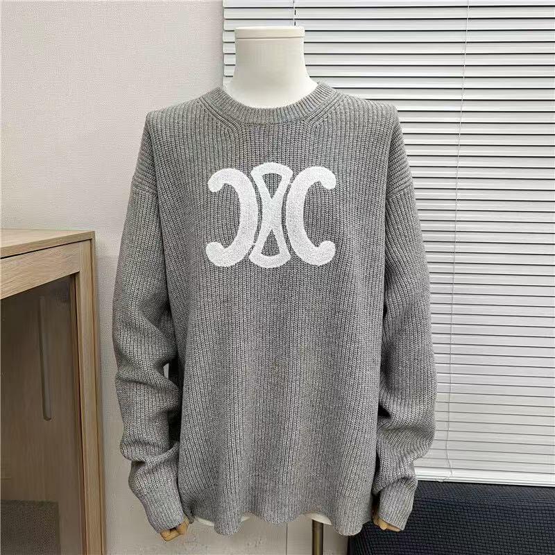 Men's CE Home 25SS Autumn/Winter Big Logo Jacquard Knit Sweater