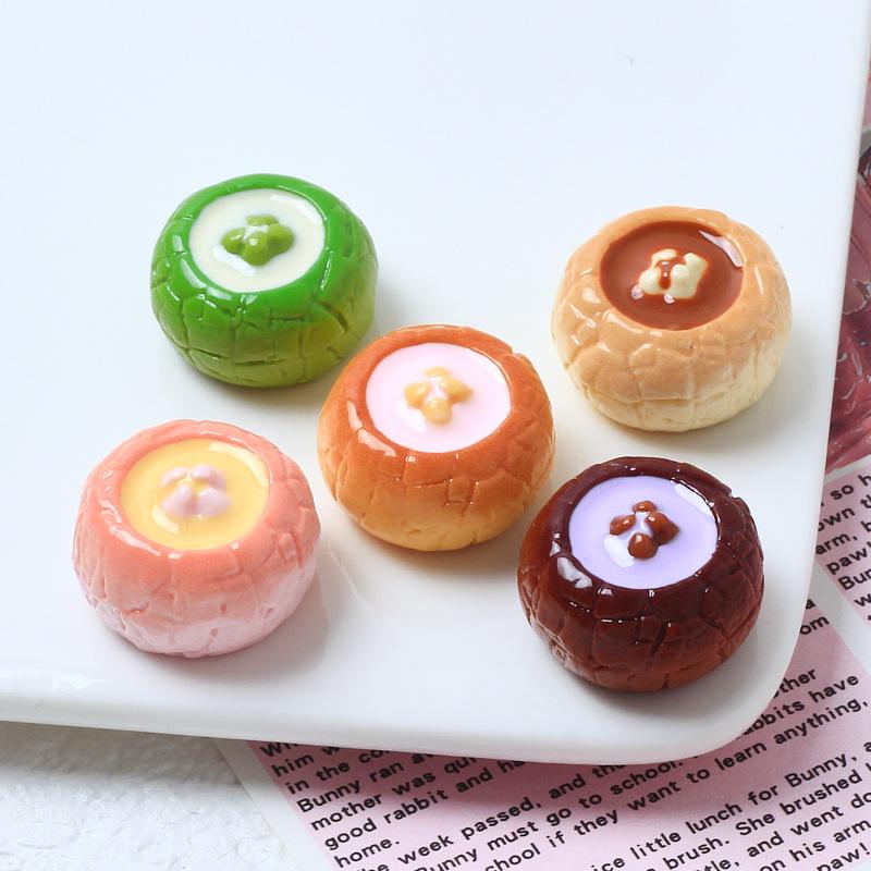 3D Cream Bread Play DIY Resin Ornaments for Mobile Phone Shells and Jewelry