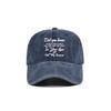 Stay In Your Lane Out My Business Slogan Baseball Cap Distressed Denim Adjustable Casual Sun Hat
