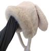 Winter Hat Women's Furry Cute Rabbit Ears Lei Feng Hat Warm Ear Protection Hat Head Cold Hat Thickened Pullover Hat