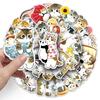 50 Hand-painted Kitten Personality Cartoon Cute Guka Decorative Water Cup Suitcase Stickers