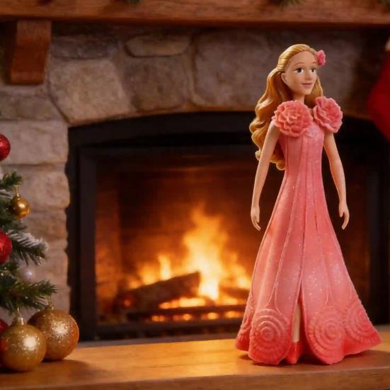 Elegant Fairy Style Ornaments, Decorative Resin Fairy Figurines, Girly Flower Dress Miniature Dolls, Perfect Halloween Holiday Gifts Desktop Decor