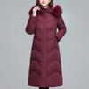 Middle Age Women's Long Coats Winter Parkas Hooded Faux Fur Collar Thick Warm Casual Woman Jackets
