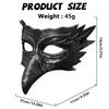 Halloween Krähenmaske Adler Vogel Halbgesichts-Maskerade Maske Tier Rabe Cosplay Kostüm Requisiten Erwachsene Frauen Männer