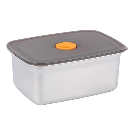 Lunch Box with Lid Stackable Snack Containers Leak-proof Stainless Steel Food Container for Fruits