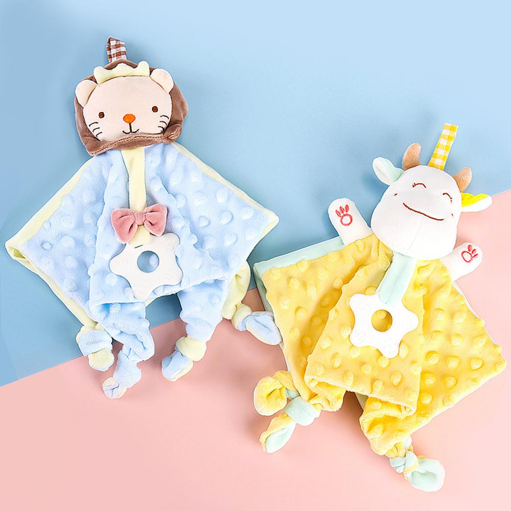 Baby Plush Toys Towel Appease Doll Teether Cartoon Bunny Bear Elephant Soft Blanket Stuffed Sleep Toy Soothe Toddler Baby Toys