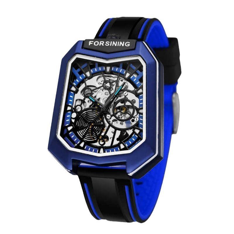 

Мужские креативные модные повседневные квадратные полые автоматические механические часы