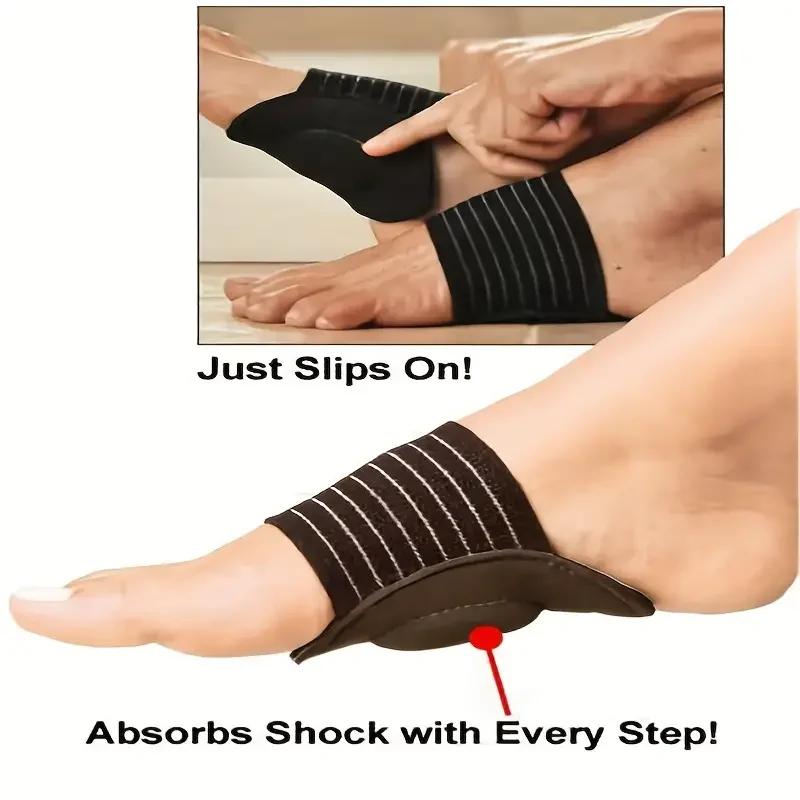 Elastic Arch Support Pads Flat Foot Protector Running Pad Orthopedic Insole for Shoes Men Women Foot Valgus Sports Shoe Inserts