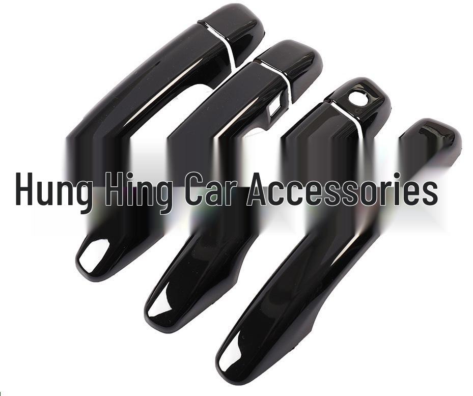 Tenth Gen Honda Accord 2018 Handle Protective Shell Sticker - Bright Black Carbon Fiber
