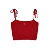 NAKED SURF CLUB Wool Blended Ribbon Knit Top (Red)