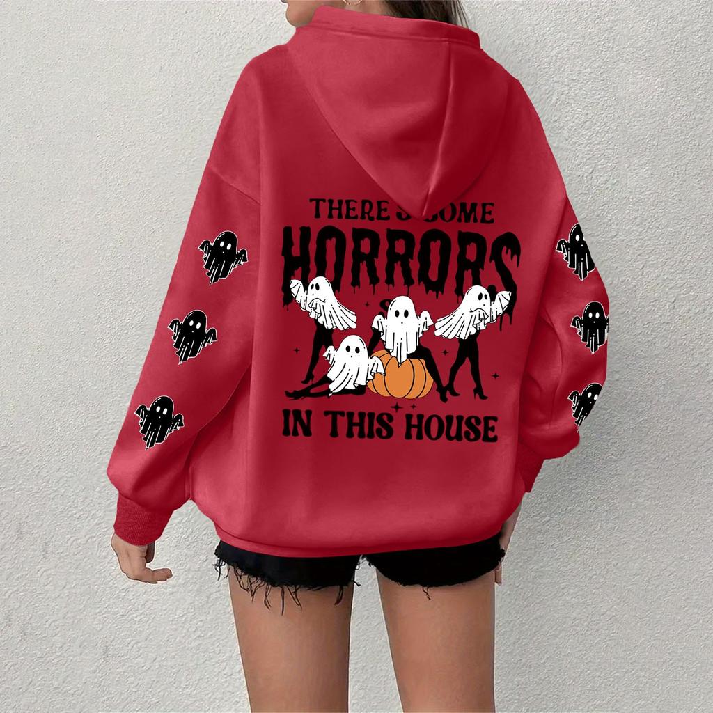 Women's Sweatshirt Casual Long Sleeve Atmosphere Top Loose Popular Round Neck Pullover Sweatshirt Top