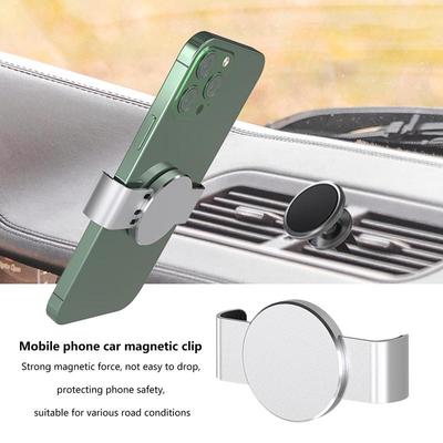 Morsetto in Metallo per Telefono Clip Magnetica Magnete Supporto per Telefono da Auto Supporto per Cellulare per l'Auto Per Parti di Ricambio Interni