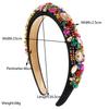 Boho Markiza Kolorowy Klejnot Opaska do Włosów Błyszcząca Retro Luksusowa Opaska do Włosów Etniczny Styl Ślub Podróż Akcesoria do Włosów Korona