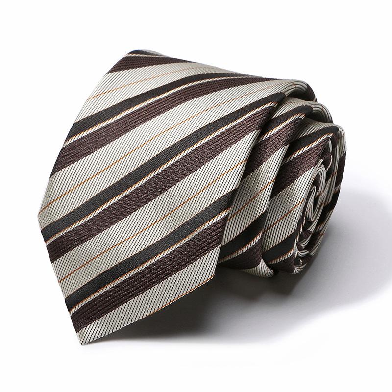 Tie Tie Polyester Silk Tie 8Cm Business Men'S Dress Wedding Studio Tie