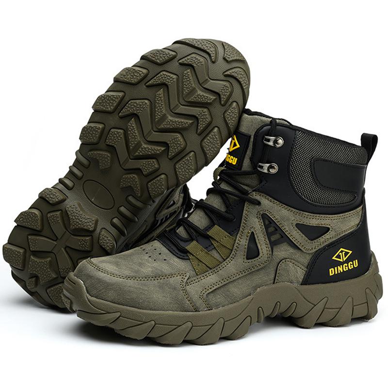 

Outdoors Indestructible Shoes Work Boots Steel Toe shoes Men Safety boots Anti-smash Anti puncture Industrial Shoes Non-slip 40