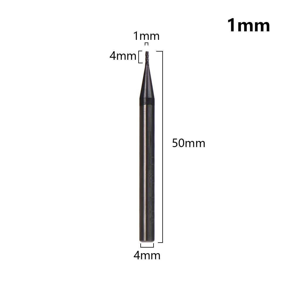 4 Flute Mill Cutter 1mm 1.5mm 2mm 2.5mm 3mm 4mm 5mm 6mm High Quality Endmill Cutting Machine Tools For Home DIY Supplies