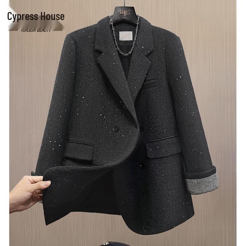 

Женский элегантный двубортный жакет средней длины M