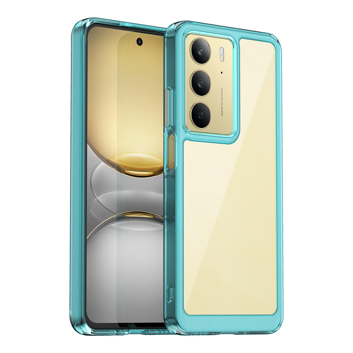 

Прозрачный цветной чехол из ТПУ для Realme C75 4G Защитная накладка Прозрачные Fundas Coque Capa Realme C75 4G зелёный